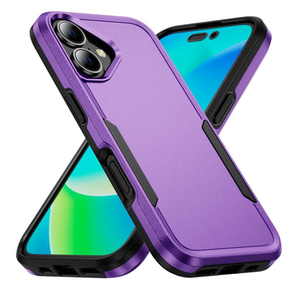 For iPhone 16 Pioneer Armor Heavy Duty PC + TPU Phone Case(Purple+Black) - iPhone 16 Cases by buy2fix | Online Shopping UK | buy2fix