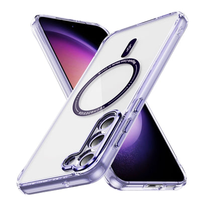 For Samsung Galaxy S23+ 5G Airbag Magsafe PC Hybrid TPU Phone Case(Clear Purple) - Galaxy S23+ 5G Cases by buy2fix | Online Shopping UK | buy2fix