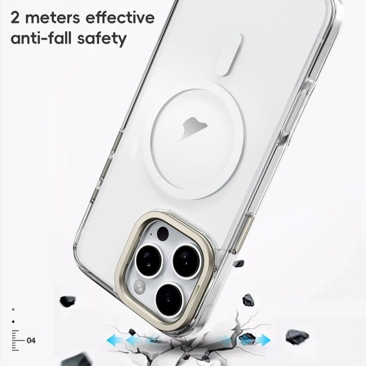 For iPhone 16 Pro Max Mirror Crystal Clear Lens Holder MagSafe Magnetic Phone Case(Transparent) - iPhone 16 Pro Max Cases by buy2fix | Online Shopping UK | buy2fix