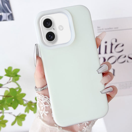 For iPhone 16 Plus PC Hybrid Liquid Silicone Jelly Phone Case(Light Green) - iPhone 16 Plus Cases by buy2fix | Online Shopping UK | buy2fix