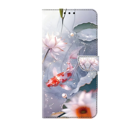 For iPhone 16 Pro Max Crystal Painted Leather Phone case(Koi) - iPhone 16 Pro Max Cases by buy2fix | Online Shopping UK | buy2fix