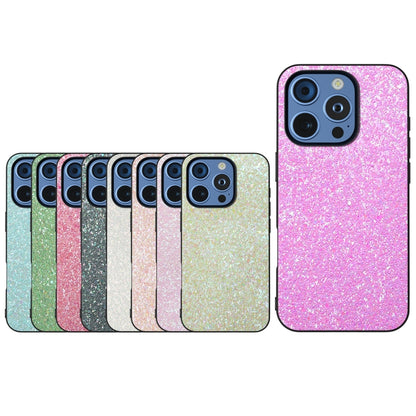 For iPhone 16 Pro Black Frame Colorful Glitter Phone Case(Purple Pink) - iPhone 16 Pro Cases by buy2fix | Online Shopping UK | buy2fix