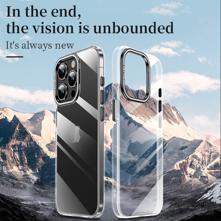 For iPhone 16 SULADA PC + Aluminum Alloy Lens Holder Phone Case(Black) - iPhone 16 Cases by SULADA | Online Shopping UK | buy2fix