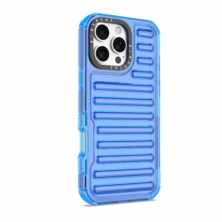 For iPhone 16 Pro Max High Transparency TPU Hybrid PC Airbag Phone Case(Transparent Blue) - iPhone 16 Pro Max Cases by buy2fix | Online Shopping UK | buy2fix