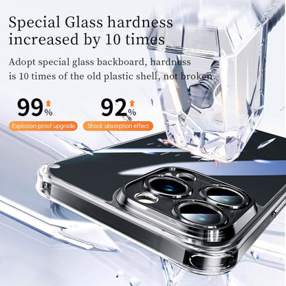 For iPhone 16 Pro SULADA TPU Frame Tempered Glass Transparent Phone Case(Black) - iPhone 16 Pro Cases by SULADA | Online Shopping UK | buy2fix