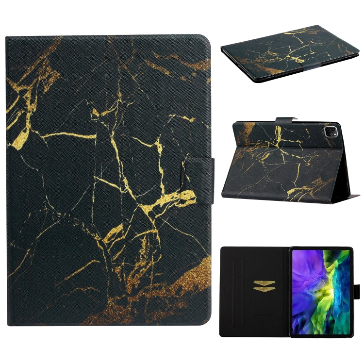 For iPad Pro 11 2024 Colored Drawing Pattern Flip Leather Smart Tablet Case(Black Gold) - iPad Pro 11 2024 Cases by buy2fix | Online Shopping UK | buy2fix