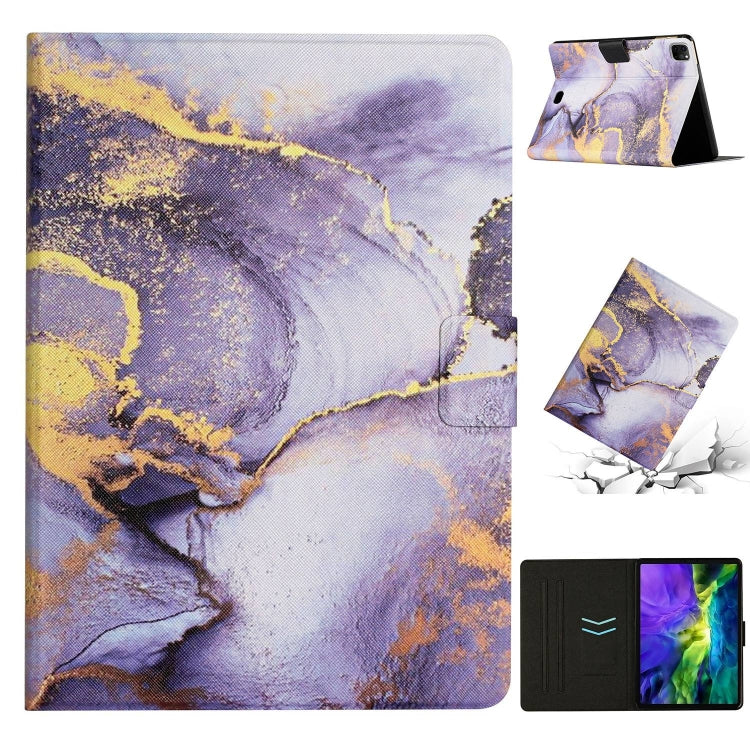 For iPad Pro 11 2024 Marble Pattern Leather Smart Tablet Case(Purple) - iPad Pro 11 2024 Cases by buy2fix | Online Shopping UK | buy2fix