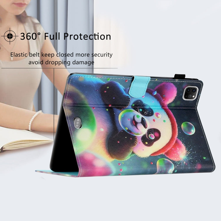 For iPad Pro 11 2024 Coloured Drawing Stitching Smart Leather Tablet Case(Panda) - iPad Pro 11 2024 Cases by buy2fix | Online Shopping UK | buy2fix