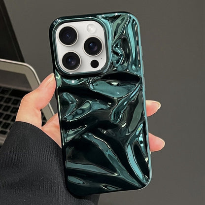 For iPhone 16 Pro Water Ripple Electroplating Paint TPU Phone Case(Bright Green) - iPhone 16 Pro Cases by buy2fix | Online Shopping UK | buy2fix