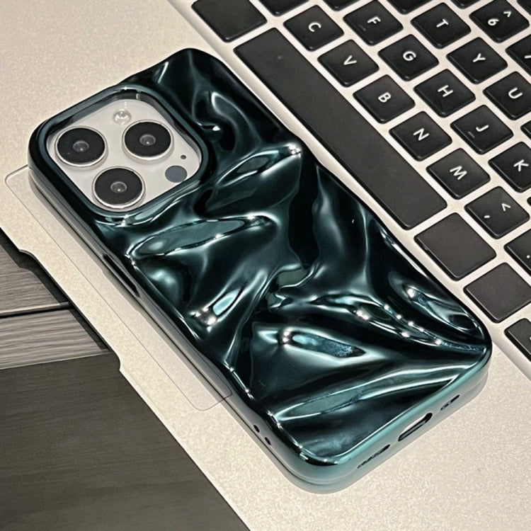 For iPhone 16 Pro Water Ripple Electroplating Paint TPU Phone Case(Bright Green) - iPhone 16 Pro Cases by buy2fix | Online Shopping UK | buy2fix