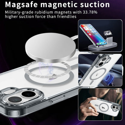 For iPhone 16 Ice Color Magnetic Series Magsafe Magnetic PC Hybrid TPU Phone Case(Grey) - iPhone 16 Cases by buy2fix | Online Shopping UK | buy2fix