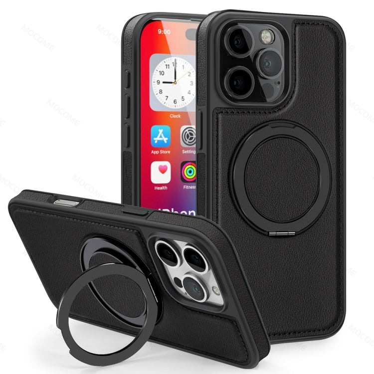 For iPhone 16 Pro Max Yashi 360 Degree Rotating MagSafe Holder Phone Case(Black) - iPhone 16 Pro Max Cases by buy2fix | Online Shopping UK | buy2fix