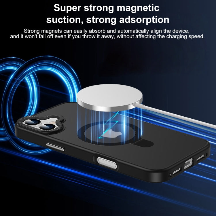 For iPhone 16 Pro Max Skin Feel MagSafe Magnetic Holder Phone Case(Transparent) - iPhone 16 Pro Max Cases by buy2fix | Online Shopping UK | buy2fix