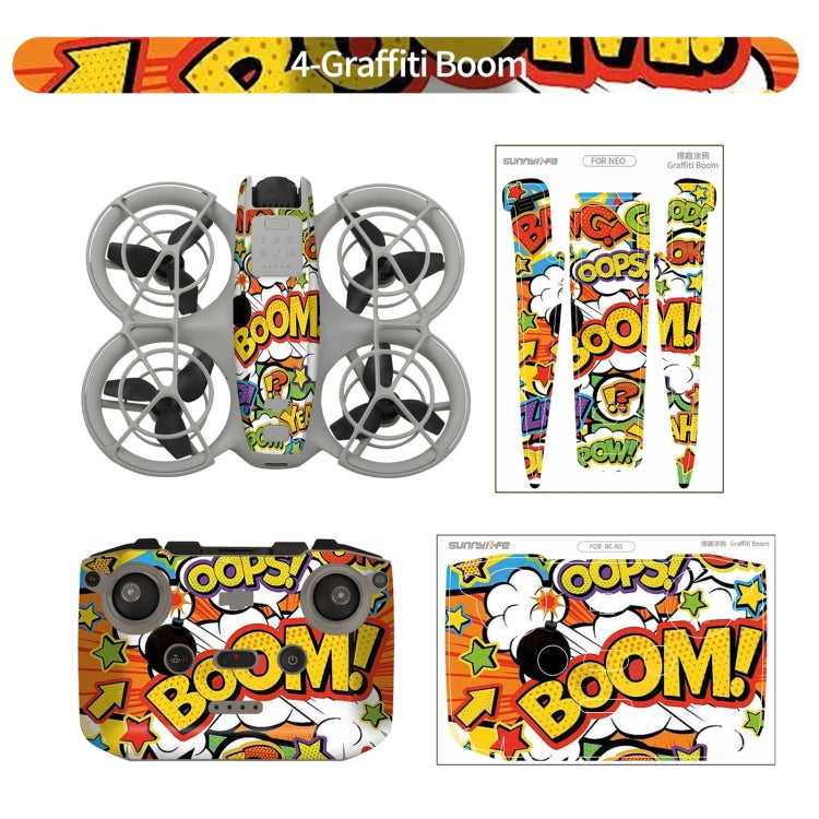 For DJI Neo Drone Body Remote Control Protective Sticker(Graffiti Boom) - Stickers by Sunnylife | Online Shopping UK | buy2fix