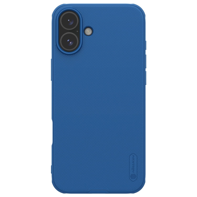 For iPhone 16 NILLKIN Frosted Shield Pro PC + TPU Phone Case(Blue) - iPhone 16 Cases by NILLKIN | Online Shopping UK | buy2fix