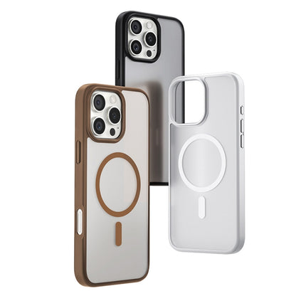 For iPhone 16 Pro TGVIS GRACE Series MagSafe Frosted Translucent Phone Case(Brown) - iPhone 16 Pro Cases by TGVIS | Online Shopping UK | buy2fix