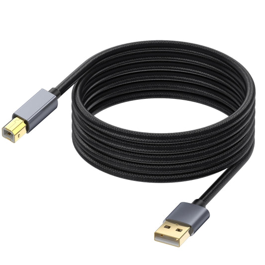 USB 2.0 A Male to B Male Square Port Printer Data Transmission Extension Cable, Length:5m - USB Cable by buy2fix | Online Shopping UK | buy2fix