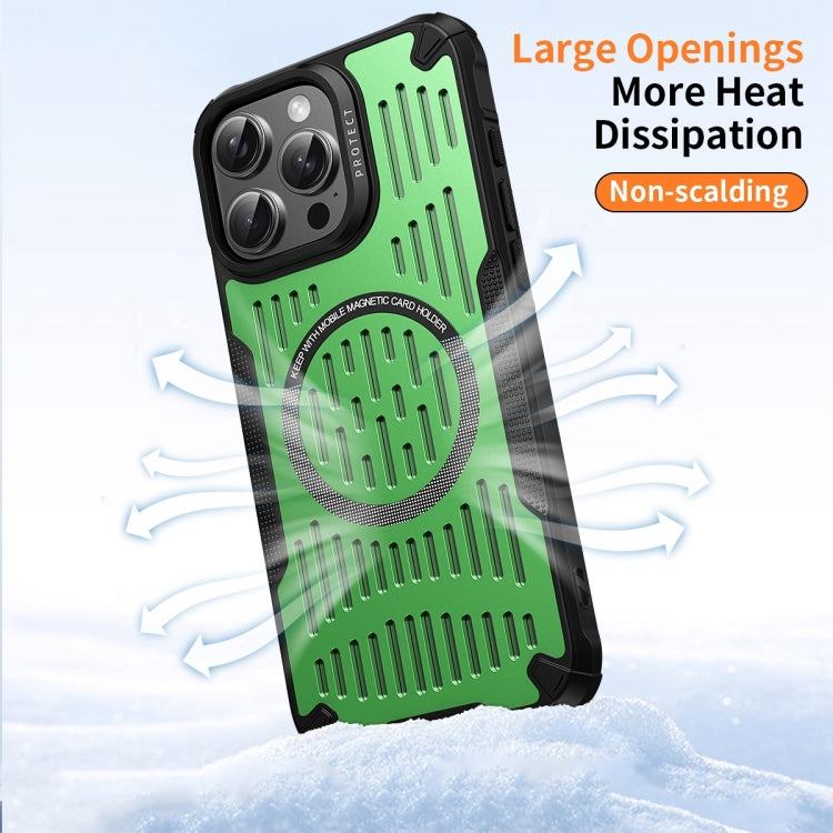 For iPhone 16 Ice Front Cooling MagSafe Magnetic Phone Case(Green) - iPhone 16 Cases by buy2fix | Online Shopping UK | buy2fix