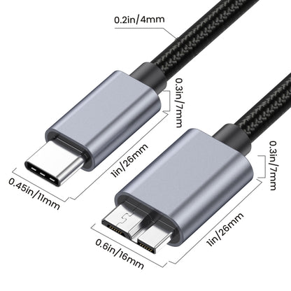 10Gbps USB-C / Type-C 3.1 to Micro B Mobile Hard Disk Adapter Cable, Length:1.8m - Cable & Adapters by buy2fix | Online Shopping UK | buy2fix