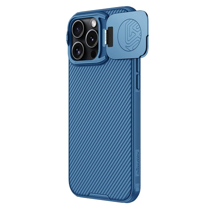 For iPhone 16 Pro Max NILLKIN Black Mirror Prop CD Texture Mirror Phone Case(Blue) - iPhone 16 Pro Max Cases by NILLKIN | Online Shopping UK | buy2fix