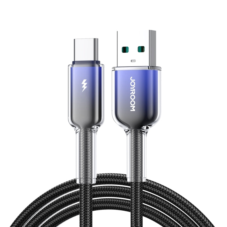 JOYROOM S-A42 Crystal Clear Series Fast Charging Data Cable, USB to Type-C Cable, Length: 1.2m(Black) - USB-C & Type-C Cable by JOYROOM | Online Shopping UK | buy2fix