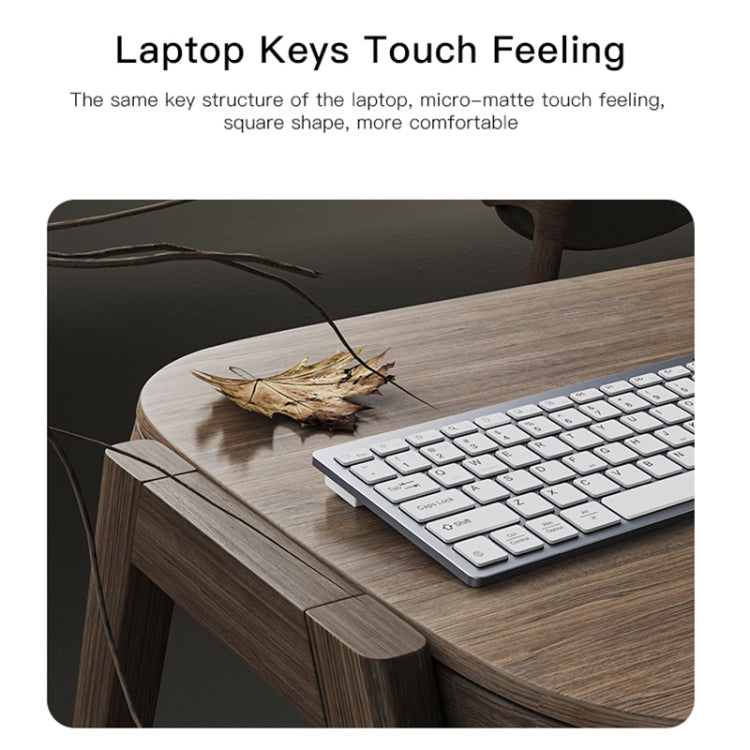 Yesido KB11 Portable 78 Keys 2.4G Bluetooth Dual-mode Wireless Computer Keyboard(White) - Wireless Keyboard by Yesido | Online Shopping UK | buy2fix