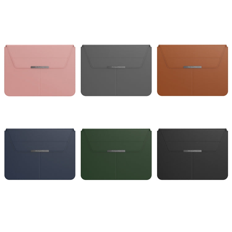 Multifunctional Laptop PU Magnetic Stand Split Liner Bag with Mouse Pad Function, Size:13-14 inch(Dark Green) - 13.3 inch by buy2fix | Online Shopping UK | buy2fix