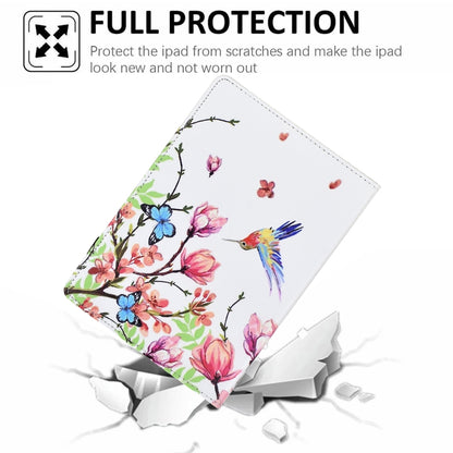 For Samsung Galaxy Tab S5e Painted Pattern Leather Tablet Case(Flowers Bird) - Tab S5E 10.5 T720 / T725 by buy2fix | Online Shopping UK | buy2fix