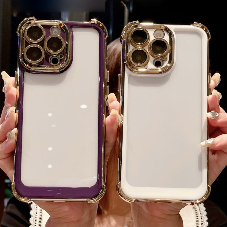 For iPhone 16 Pro Max Dual-color Plating Space PC Hybrid TPU Phone Case(Purple) - iPhone 16 Pro Max Cases by buy2fix | Online Shopping UK | buy2fix