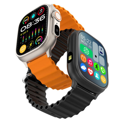 LEMFO LF40 2.01 inch Bluetooth Call Smart Watch, Support Heart Rate / Blood Oxygen(Silver Orange) - Smart Watches by LEMFO | Online Shopping UK | buy2fix