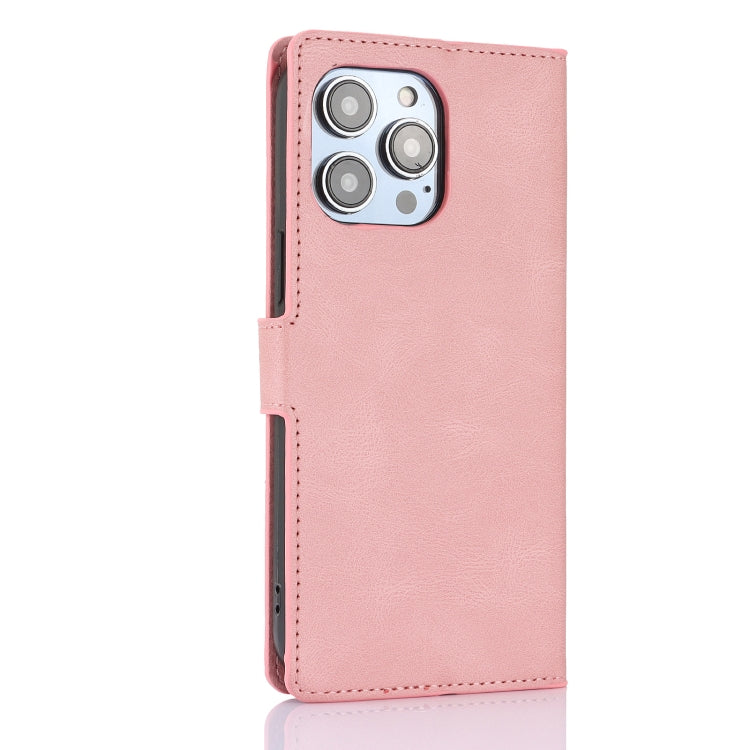 For iPhone 16 Pro Max Fantasy Skin-feel Calfskin Texture Leather Phone Case(Pink) - iPhone 16 Pro Max Cases by buy2fix | Online Shopping UK | buy2fix