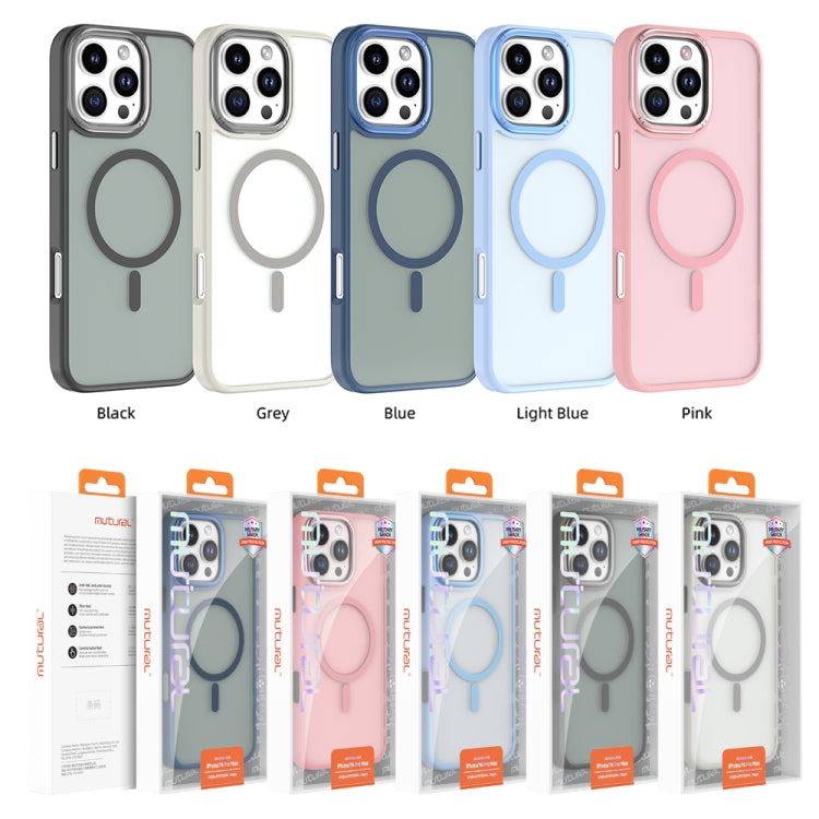 For iPhone 16 Pro Mutural Skin Feel Series Frosted MagSafe Magnetic Phone Case(Pink) - iPhone 16 Pro Cases by Mutural | Online Shopping UK | buy2fix