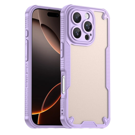 For iPhone 16 Pro Max Armor Glaze PC Hybrid TPU Phone Case(Purple) - iPhone 16 Pro Max Cases by buy2fix | Online Shopping UK | buy2fix