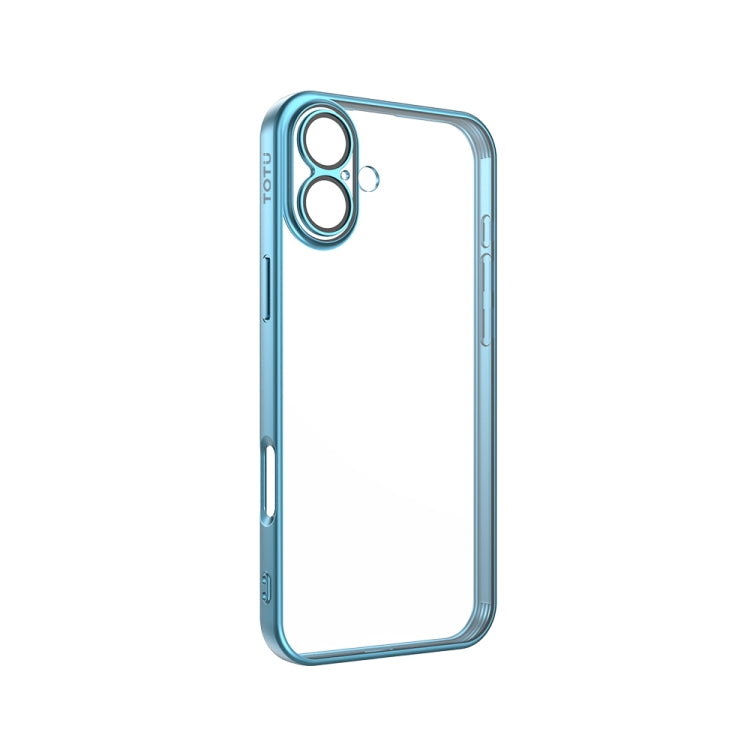 For iPhone 16 TOTU PC-2 Soft Jane Series Electroplated TPU Phone Case with Lens Film(Light Green) - iPhone 16 Cases by TOTUDESIGN | Online Shopping UK | buy2fix