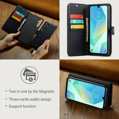 For Samsung Galaxy A16 5G DG.MING Crazy Horse Texture Detachable Magnetic Leather Case(Black) - Galaxy Phone Cases by DG.MING | Online Shopping UK | buy2fix