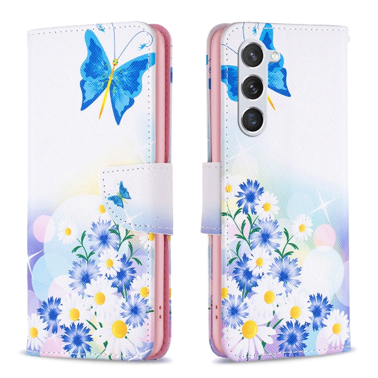 For Samsung Galaxy S25 5G Colored Drawing Pattern Leather Phone Case(Butterfly Love) - Galaxy S25 5G Cases by buy2fix | Online Shopping UK | buy2fix