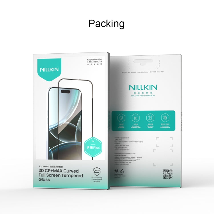 For iPhone 16 Plus NILLKIN 3D CP+MAX Anti-Explosion Full Coverage Tempered Glass Film - iPhone 16 Plus Tempered Glass by NILLKIN | Online Shopping UK | buy2fix