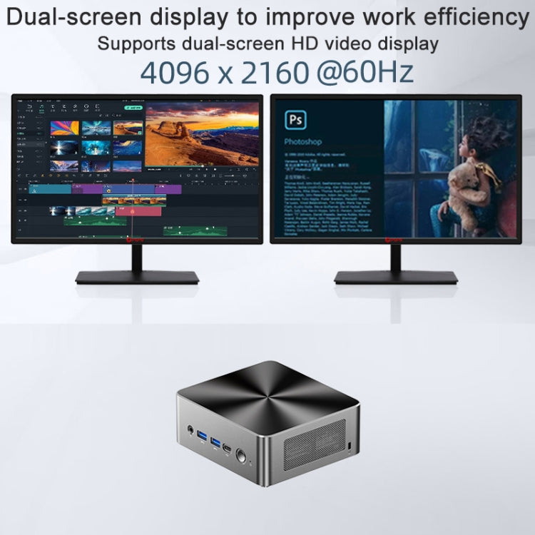 Jumper i5H Mini PC, Intel Alder Lake-N i5-12450H Octa-core 4.4GHz, RAM: 16GB, ROM: 512GB(US Plug) - Barebone Mini PCs by jumper | Online Shopping UK | buy2fix