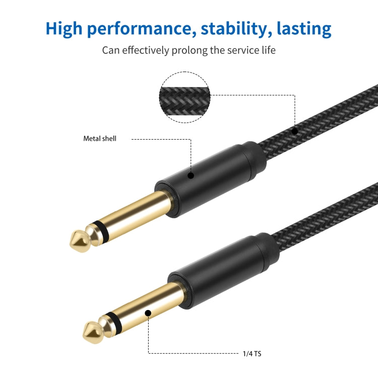 6.35mm 1/4 TRS Male to Male Electric Guitar Audio Cable, Length:3m - Microphone Audio Cable & Connector by buy2fix | Online Shopping UK | buy2fix