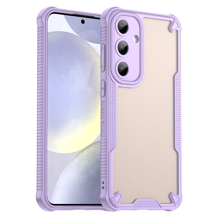 For Samsung Galaxy S25+ 5G Armor Glaze PC Hybrid TPU Phone Case(Purple) - Galaxy S25+ 5G Cases by buy2fix | Online Shopping UK | buy2fix