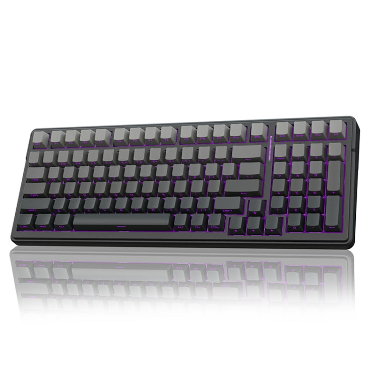 AULA F99 Pro 99 Keys Wired/2.4G/Bluetooth Three Model Customized RGB Mechanical Keyboard(Gradient Grey Side Carving) - Wireless Keyboard by AULA | Online Shopping UK | buy2fix