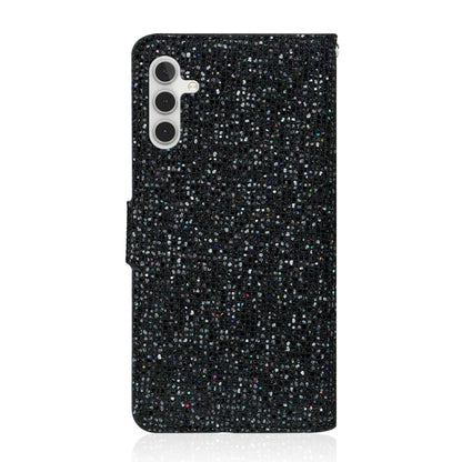 For Samsung Galaxy S25+ 5G Glitter Powder Filp Leather Phone Case(Black) - Galaxy S25+ 5G Cases by buy2fix | Online Shopping UK | buy2fix