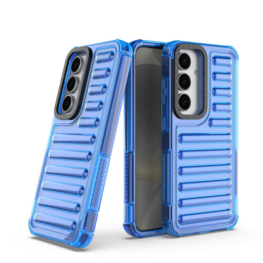 For Samsung Galaxy S25 5G High Transparency TPU Hybrid PC Airbag Phone Case(Transparent Blue) - Galaxy S25 5G Cases by buy2fix | Online Shopping UK | buy2fix