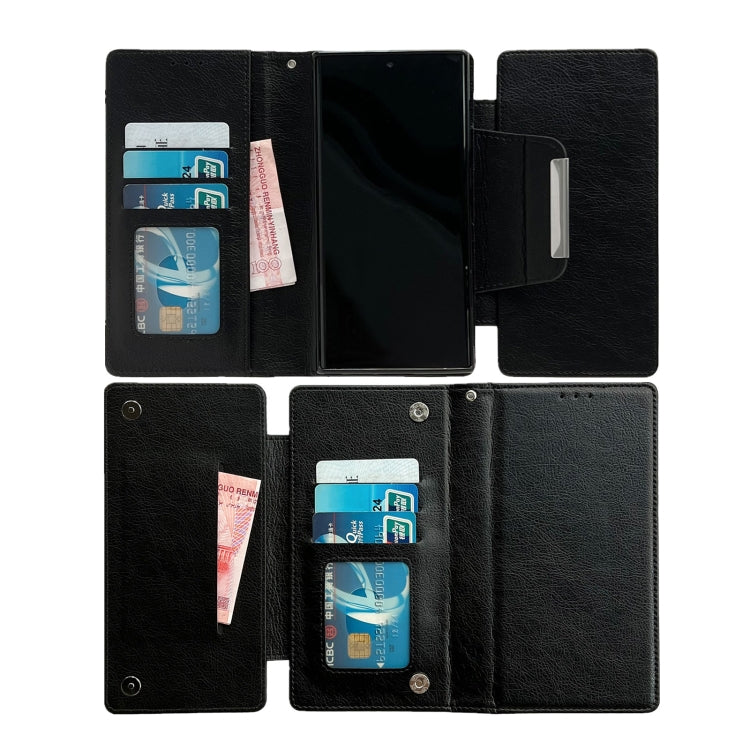 For Samsung Galaxy S25 5G Multifunctional 7-Card Wallet Leather Phone Case(Black) - Galaxy S25 5G Cases by buy2fix | Online Shopping UK | buy2fix