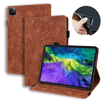 For iPad Air 11 2024 / Air 2022 / 2020 10.9 Calf Texture Embossed Horizontal Flip Leather Case with Holder & Card Slots & Photo Frame(Brown) - iPad Air (2022) / (2020) 10.9 Cases by buy2fix | Online Shopping UK | buy2fix