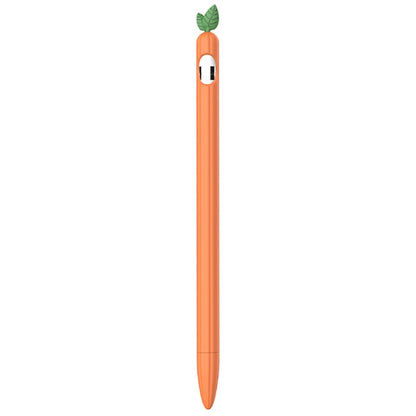 For Apple Pencil 1 Contrasting Color Mint Leaf Silicone Non-slip Protective Cover(Orange) - Pencil Accessories by buy2fix | Online Shopping UK | buy2fix