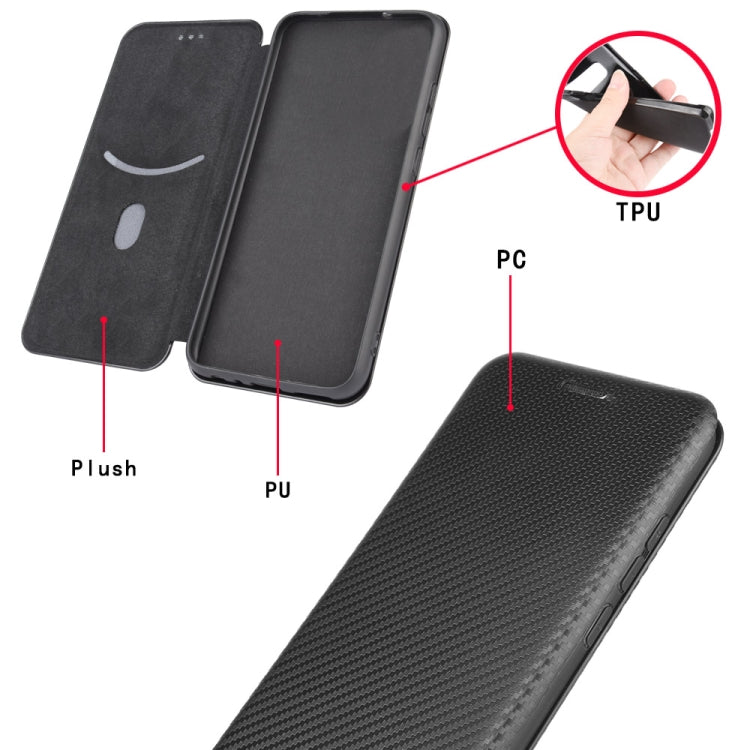 For DOOGEE N20 Pro Carbon Fiber Texture Horizontal Flip TPU + PC + PU Leather Case with Card Slot(Pink) - More Brand by buy2fix | Online Shopping UK | buy2fix