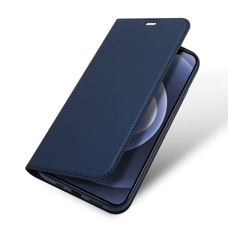 For iPhone 12 / 12 Pro DUX DUCIS Skin Pro Series Horizontal Flip PU + TPU Leather Case with Holder & Card Slots(Blue) - iPhone 12 / 12 Pro Cases by DUX DUCIS | Online Shopping UK | buy2fix