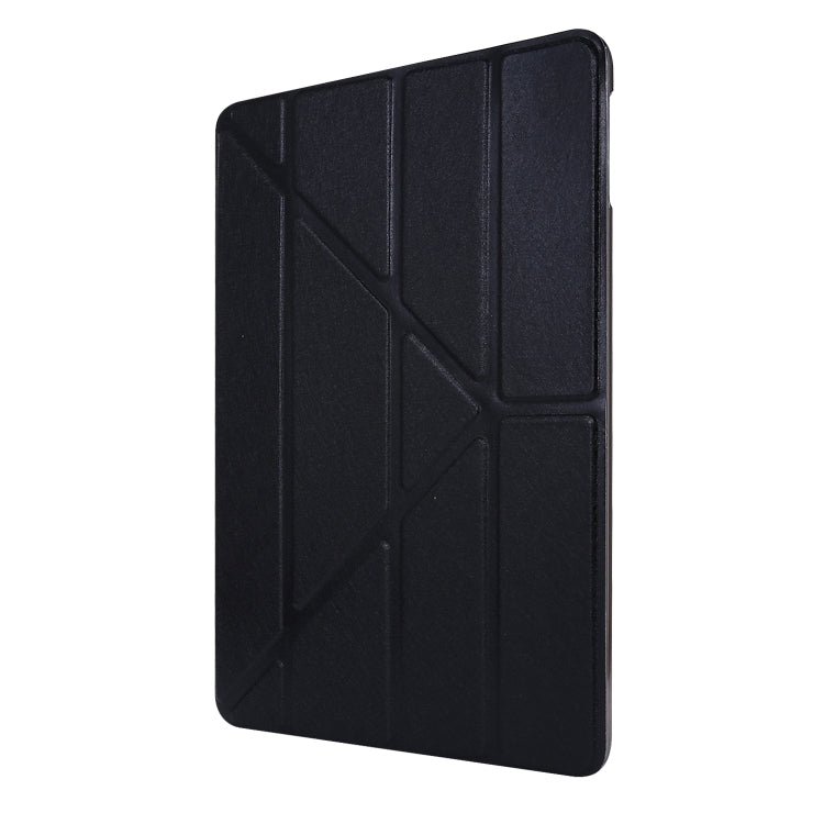 Silk Texture Horizontal Deformation Flip Leather Case with Three-folding Holder For iPad Air 11 2024 / Air 2022 / 2020 10.9(Black) - iPad Air (2022) / (2020) 10.9 Cases by buy2fix | Online Shopping UK | buy2fix