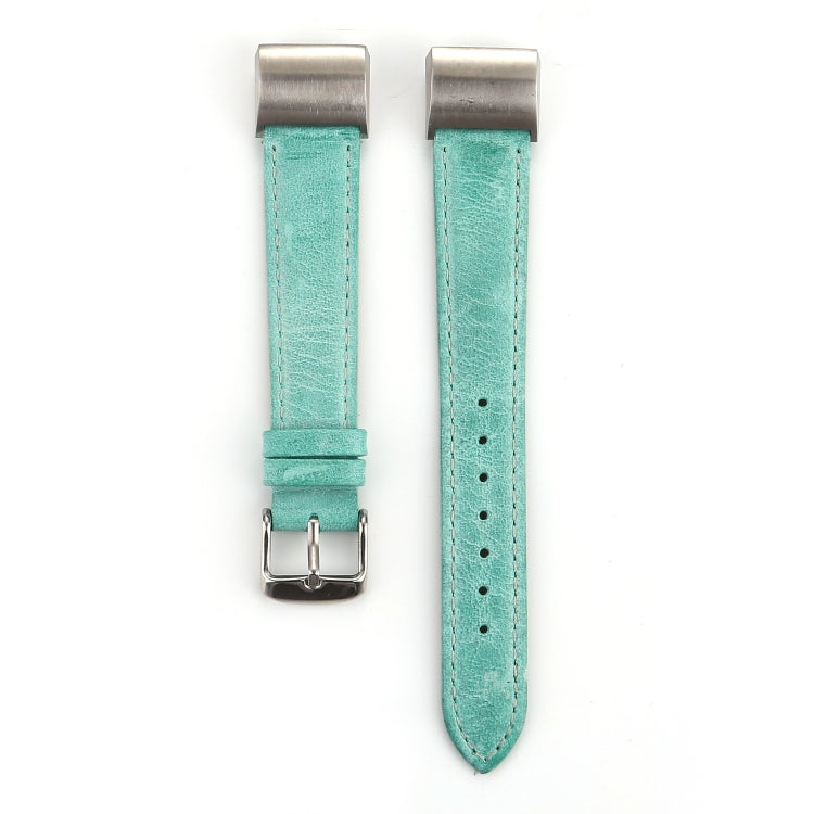 For Fitbit Charge 2 Fresh Style Leather Watch Band(Green) - Watch Bands by buy2fix | Online Shopping UK | buy2fix